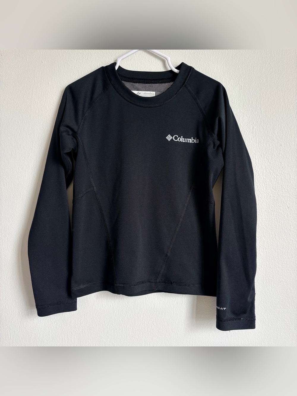 Columbia Black Long Sleeve Active Top with Logo
